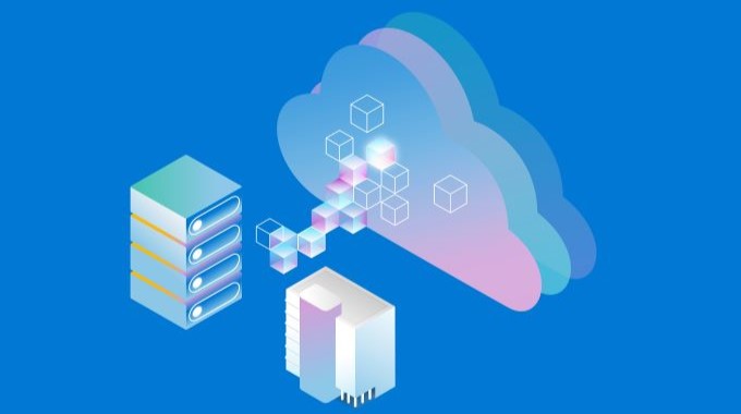 Cloud illustration on a blue background