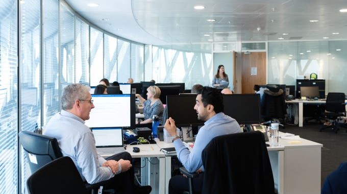 Group of people working in an office